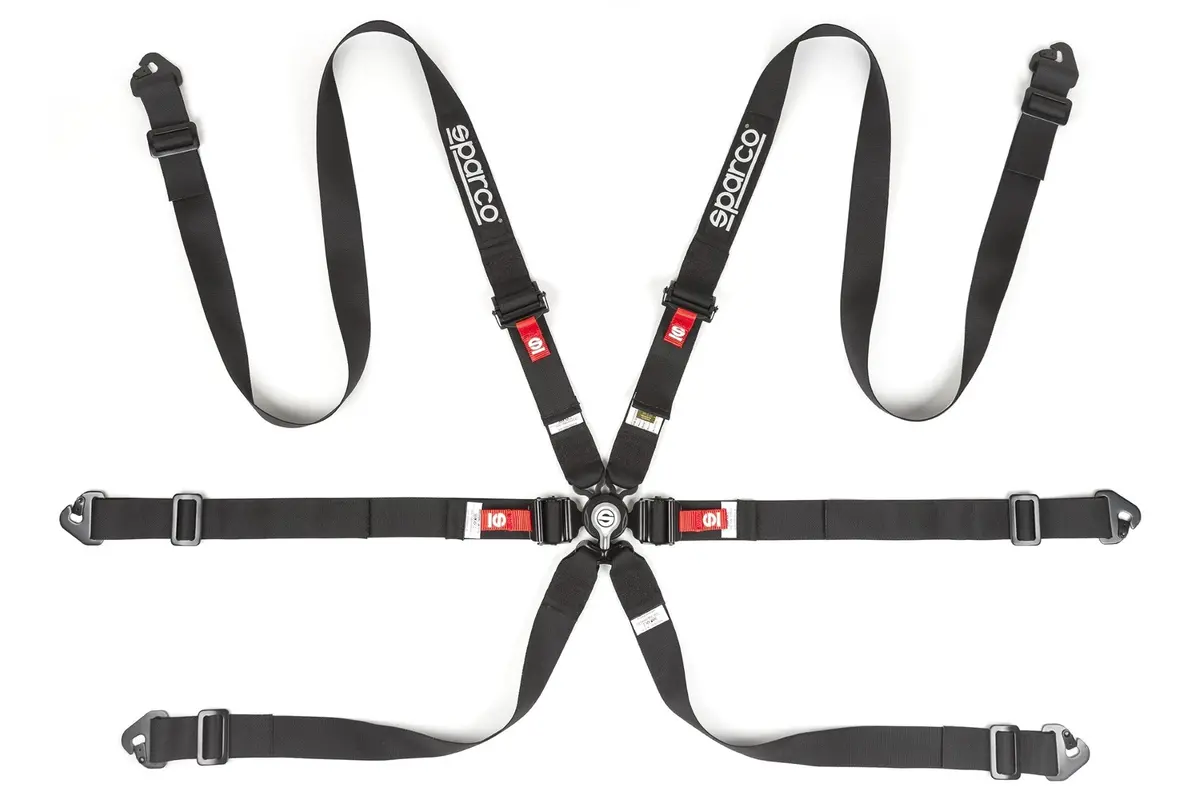 Sparco Comp H-2 6 Point Pd 2" Belt H-2 Aluminum 1