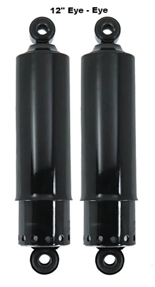 54500-73B Black Full Coverage 12" Shocks For Square Swingarm 1