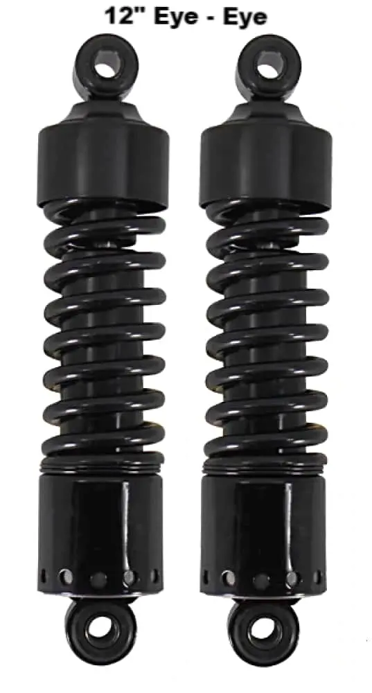 54508-73 Exposed Spring Black Rear Shocks 1