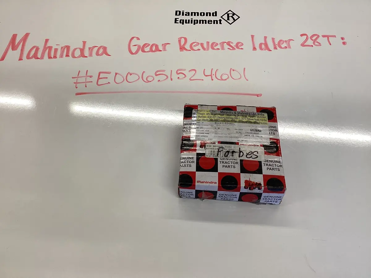 Mahindra Gear Reverse Idler 28T: #E00651524601 1