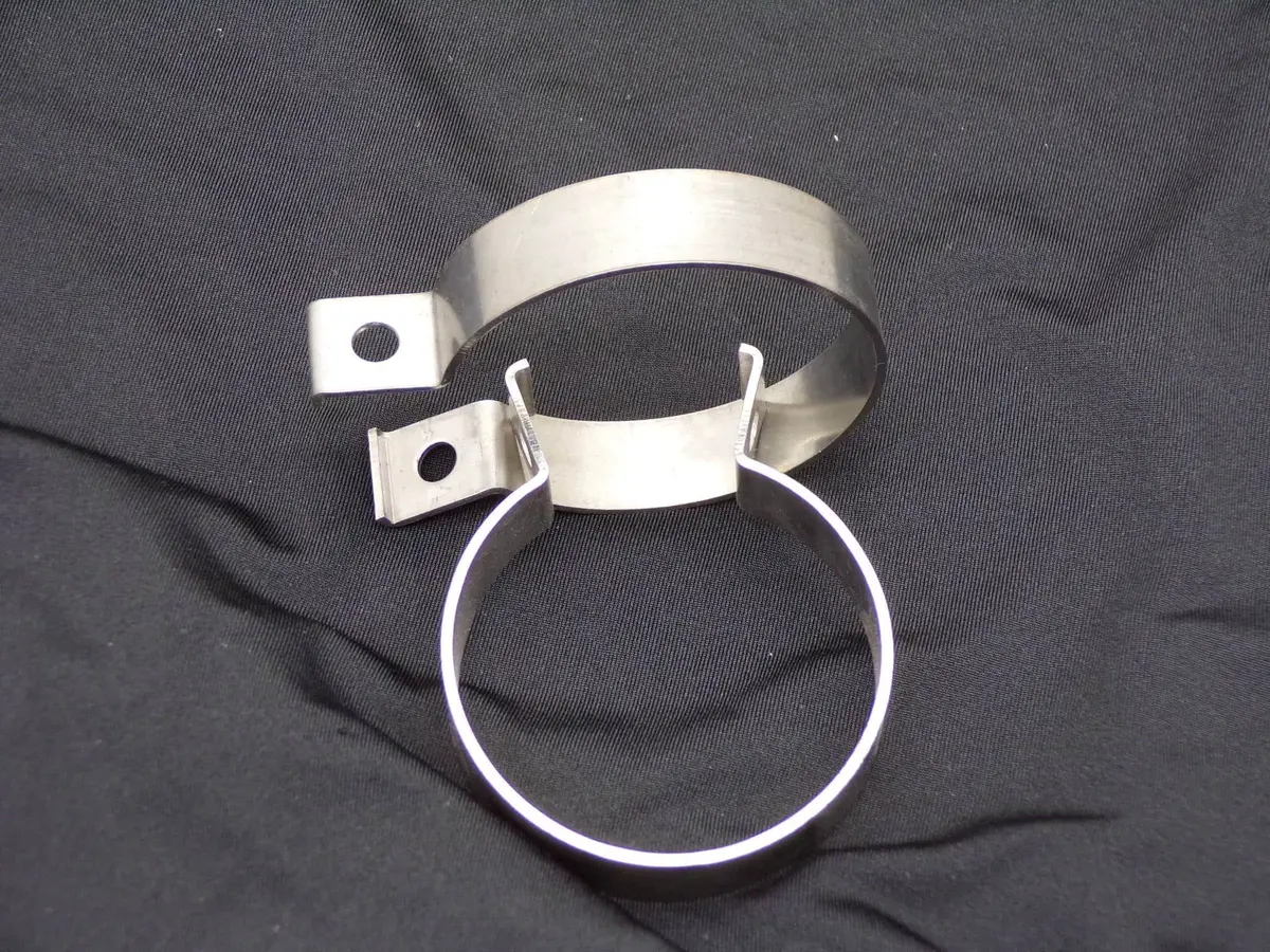 65519-48 Old 1061-48 Panhead Exhaust Pipe To Cylinder Clamp Set 1