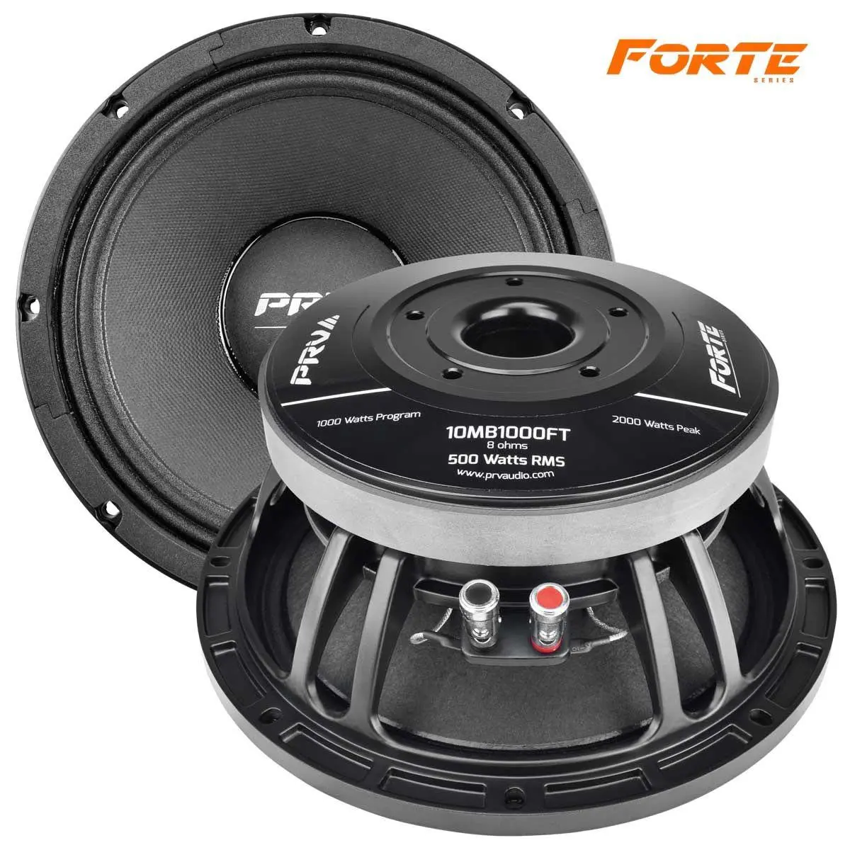Prv Audio - 10" Mid Bass - Aluminum Basket - 3" Vc- 500W Program Power - Forte Series (10Mb1000ft) 1