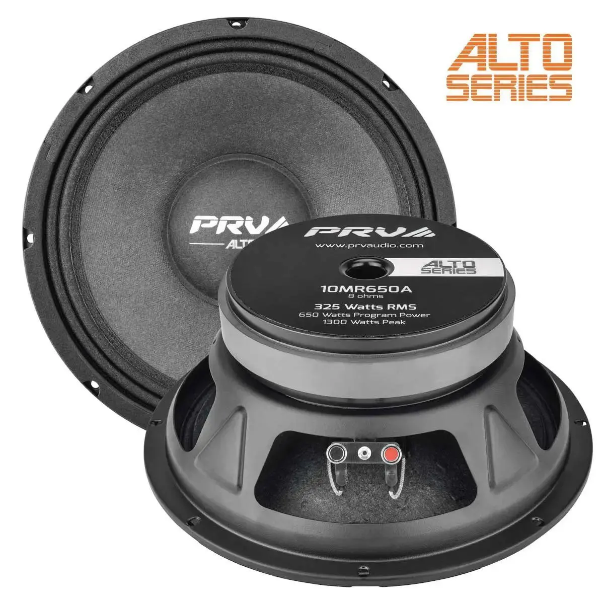 Prv Audio - 10" Mid Range - Stamped Steel Basket - 2.5" Vc - 650W Program Power - Alto Series (10Mr650a) 1