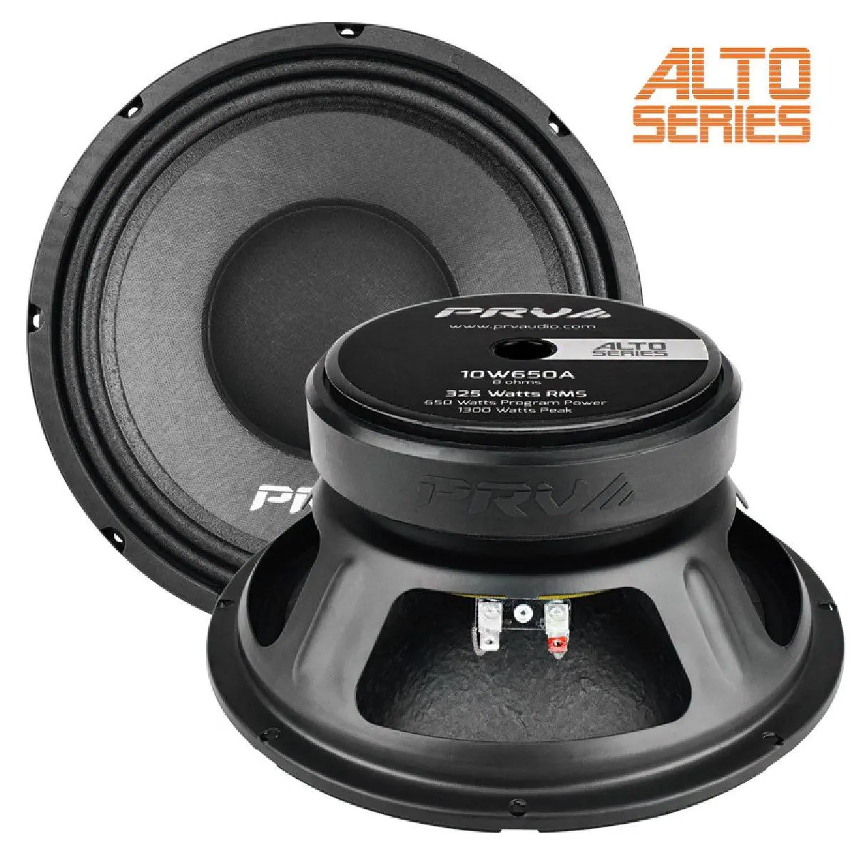 Prv Audio - 10" Woofer - Stamped Steel Basket - 2.5" Vc - 650W Program Power - Alto Series (10W650a) 1
