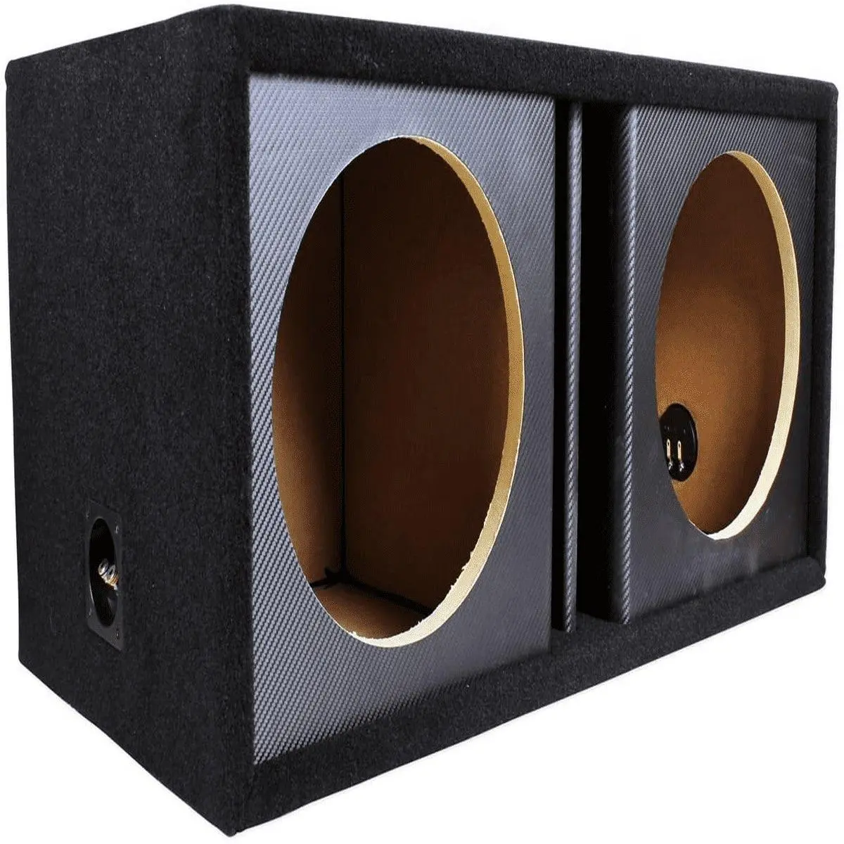 Atrend 12" Dual Vented Box Separate Chambers Black Gloss Front (12Dvrblack) 1