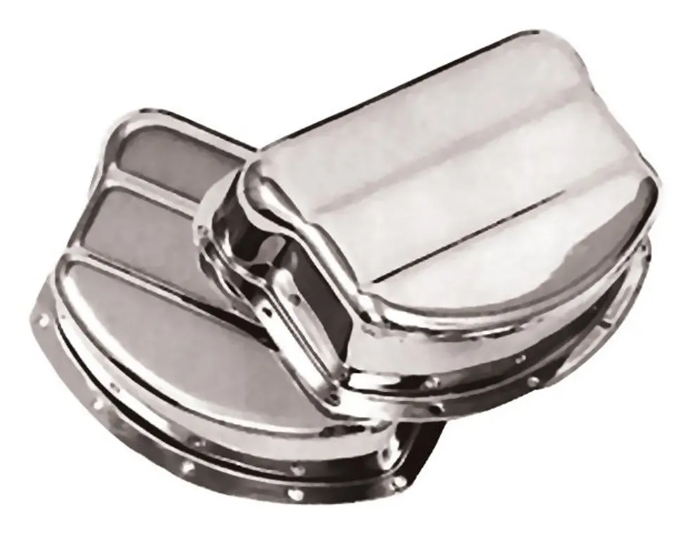17500-48 Old 1723-48 Panhead Rocker Arm "Pan" Cover Set Chrome 1