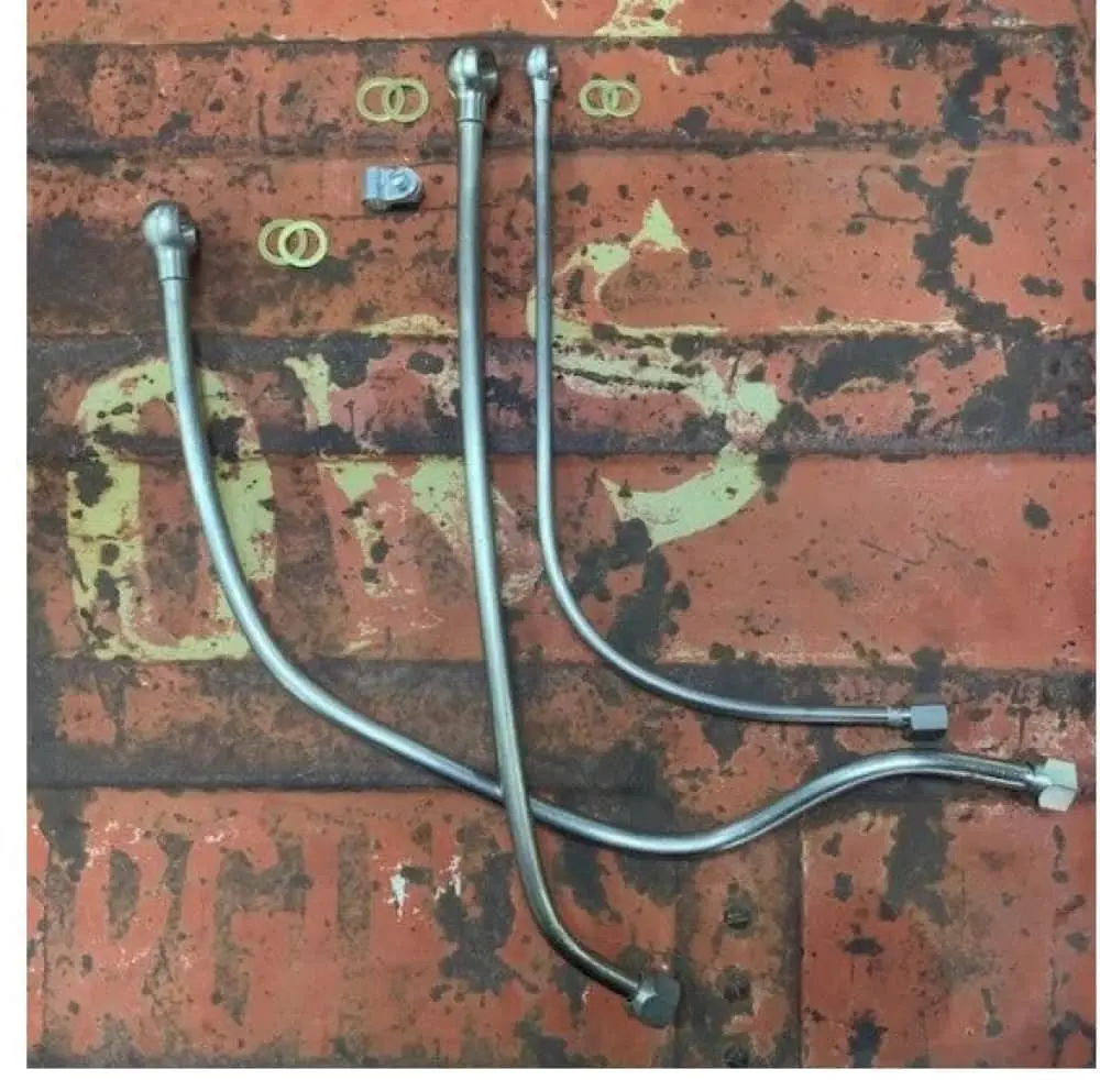 1936 El Ohv Knucklehead Complete Oil Line Kit 1