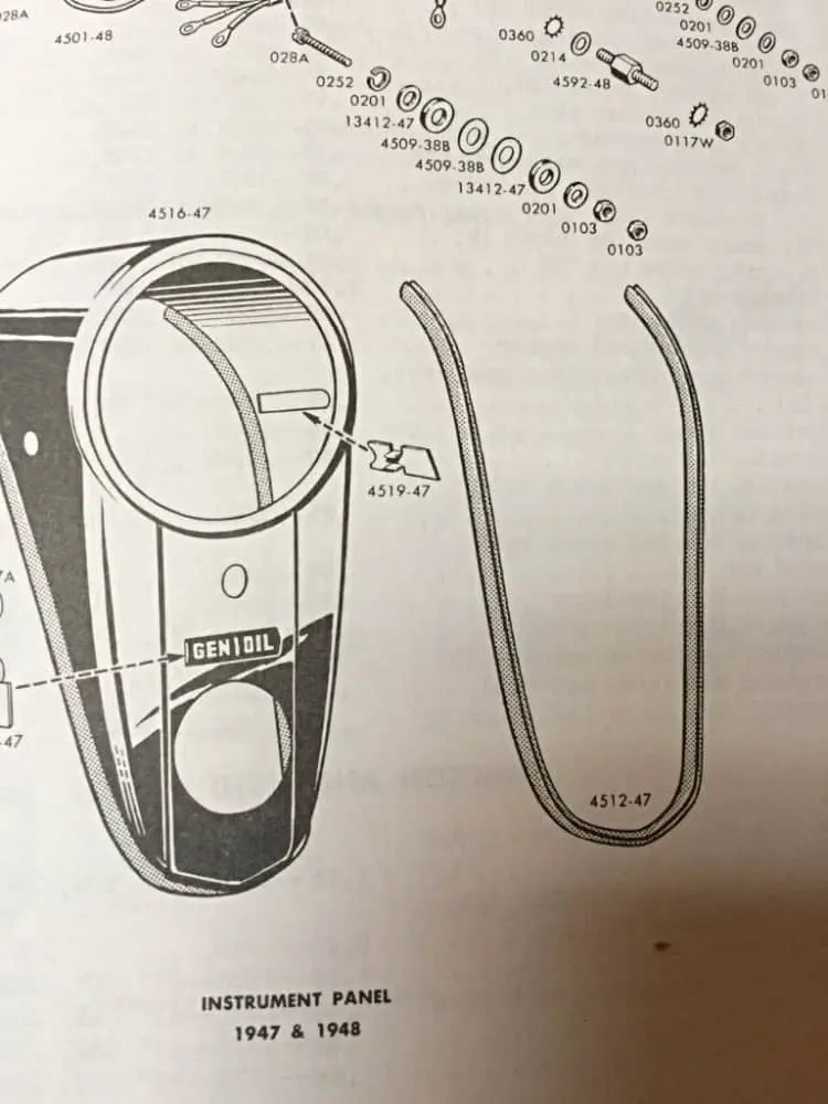 71294-47 Old 4512-47 Instrument Panel Cover Gasket Usa 1