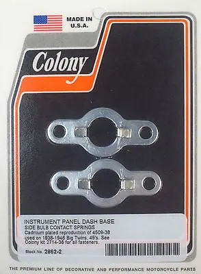 4509-38 2862-2  Knucklehead Flathead Dash Base Bulb Contact Spring 1