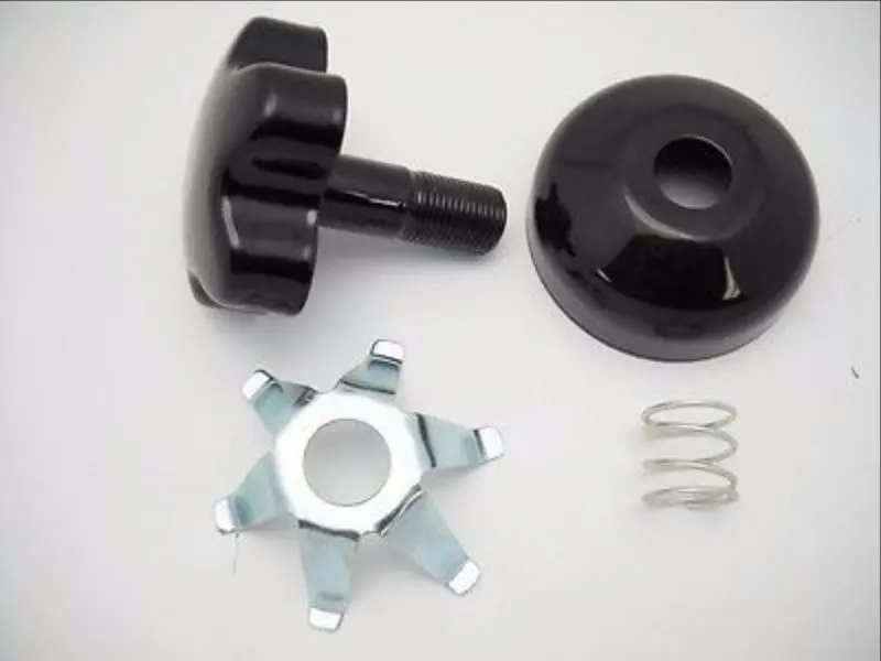 46740-48 Panhead Steering Damper Knob Kit Black 1