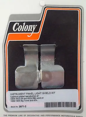 2671-2 4523-39 & 4523-39A Knucklehead Flathead Panel Light Shield Left And Right 1