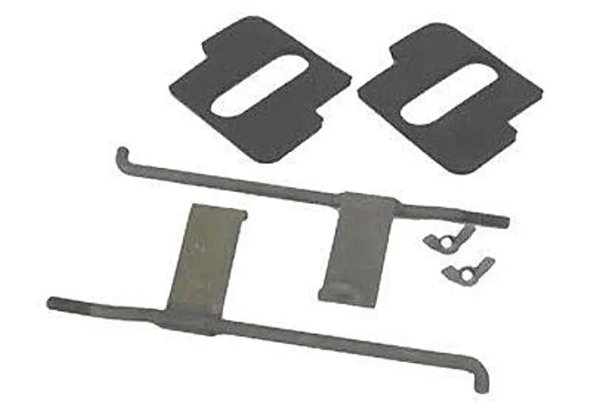 66390-58/93-58R Panhead Parkerized Battery Rod Hold Down Rod Kit 1