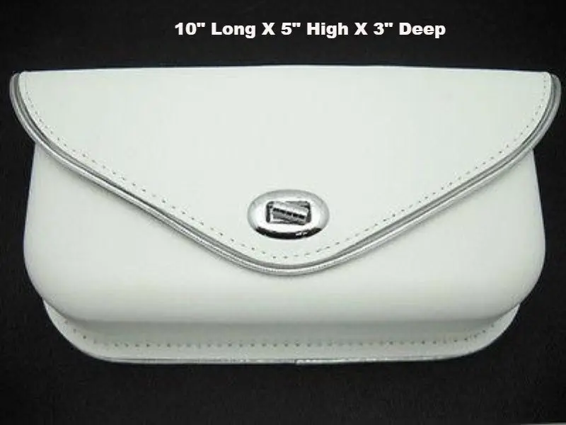 58275-63 Panhead Shovelhead Replica White Windshield Bag 1