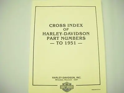 99445-93 Harley Davidson Early To Late And Late To Early Parts Cross Referance Book 1