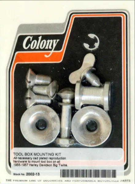 1955-1957 Tool Box Mount Kit Cad Plated Colony 2002-13 1