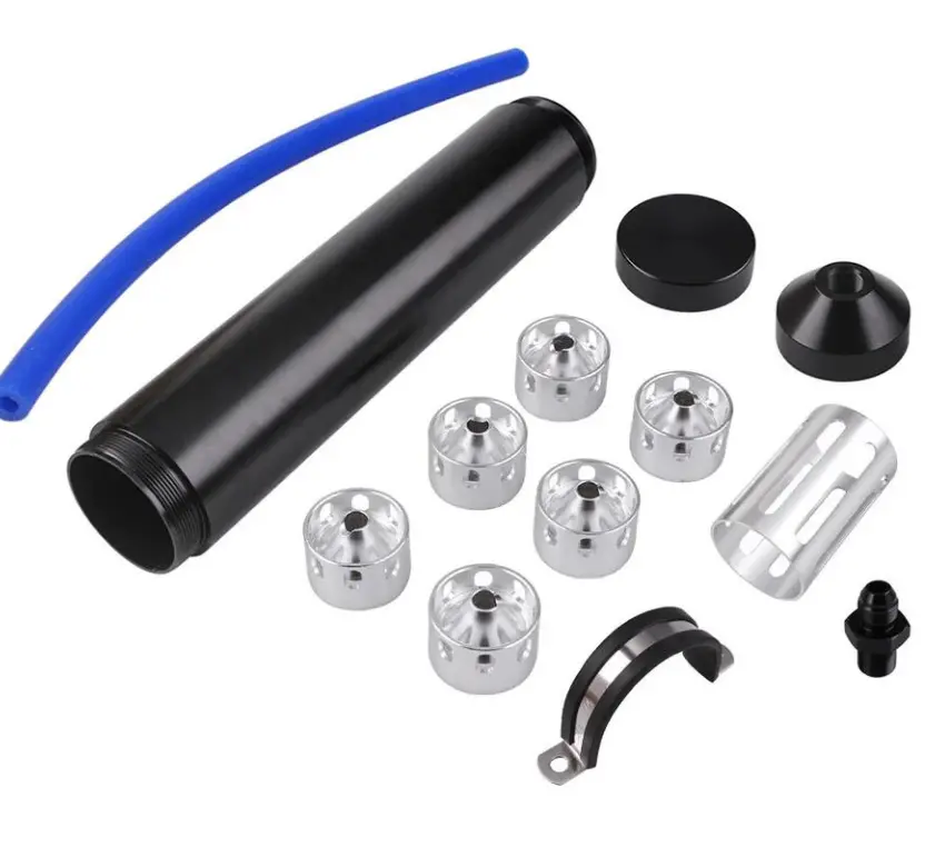 8.5 Inch 1/2-28 5/8-24 Solvent Trap Aluminum Tube Car Fuel Filter For Napa 4003 Wix 24003 Solvent Black 1