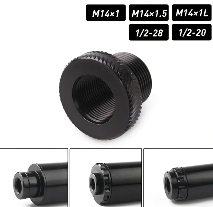 Thread Convert 5/8X24 Black Color Aluminum Fuel Filter Adapter Converter 1