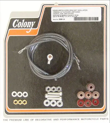 2096-14 Headlamp And Horn Bracket Insulating Terminal Kit With Fender Lamp Wire 1