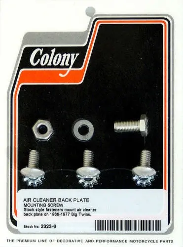 Shovelhead Tillotson Or Bendix Air Cleaner Mounting Hardware Usa Colony 2323-6 1