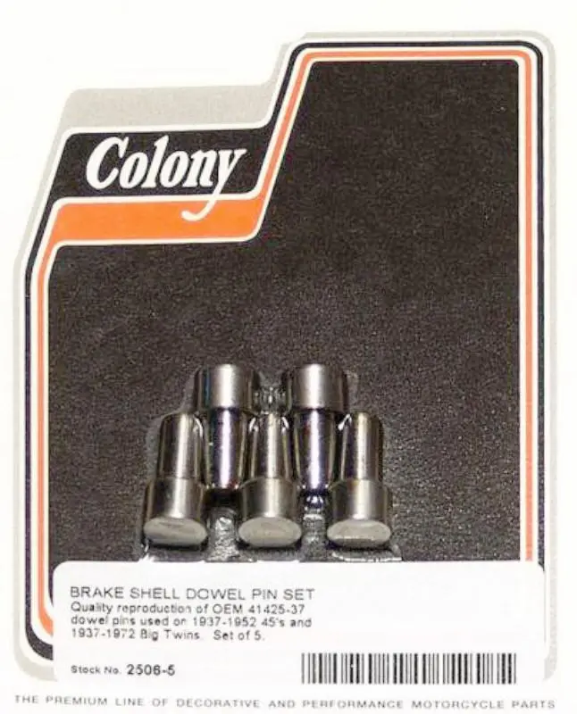 41425-37 Or 4035-37 Brake Shell Dowel Pins Set Colony 2506-5 1