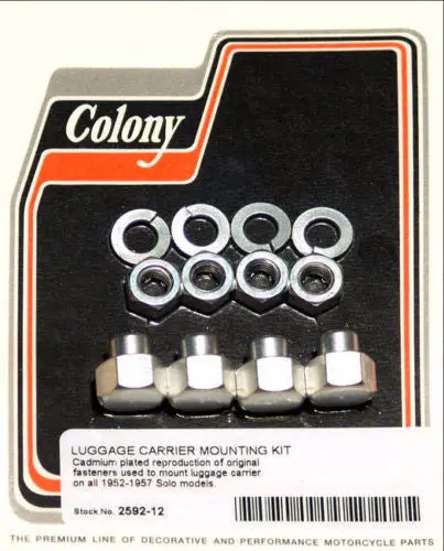 Panhead Luggage Carrier Mounting Kit Cad Plated Usa Colony 2592-12 1