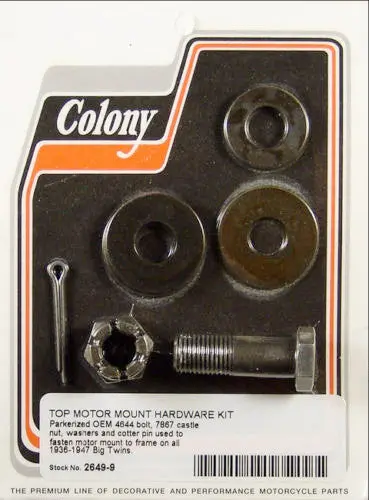Knucklehead 1936-1947 Bt Upper Motor Mount Kit Parkerized 2649-9 1