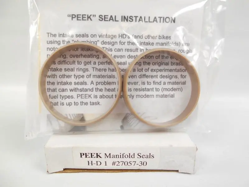 27057-30 Old 1118-30 'Peek' Knucklehead Flathead 1-9/16” Id Intake Seals 1