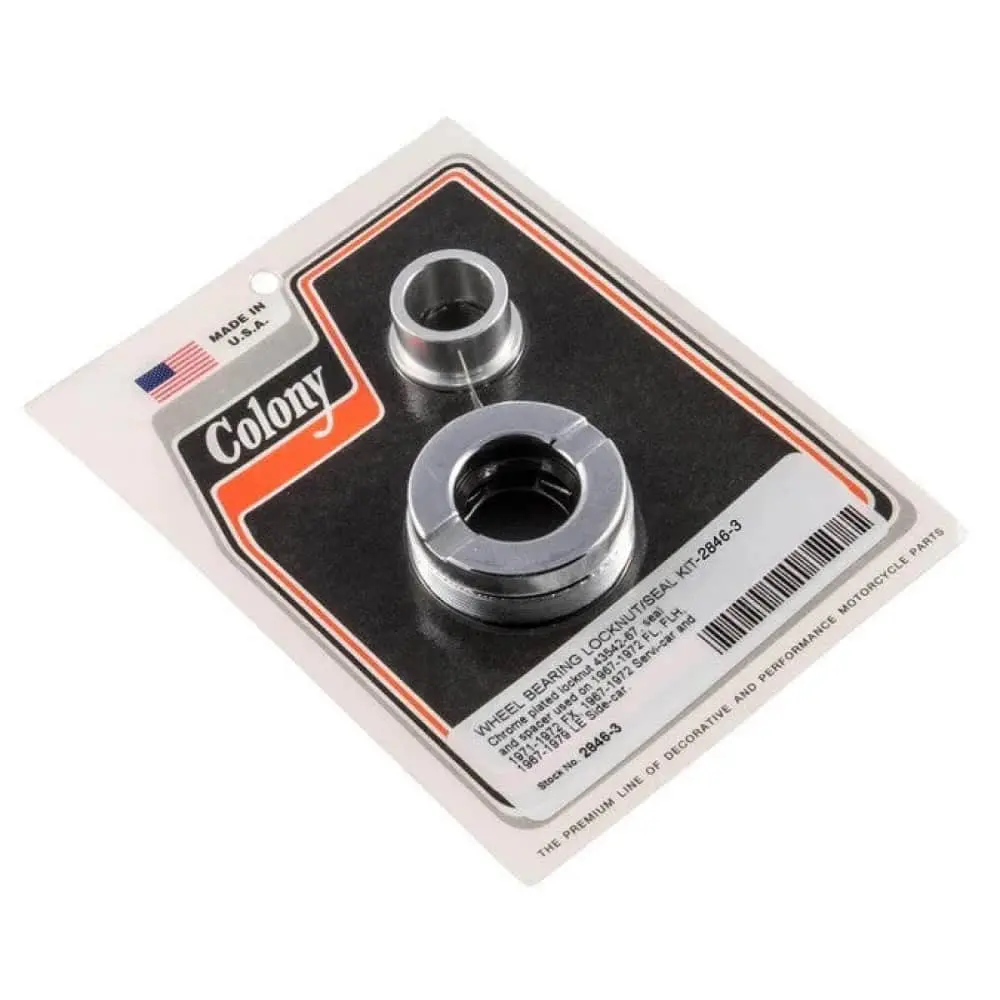 Shovelhead Wheel Bearing Locknut Seal Kit Cad Plated Usa Colony 2847-3 1