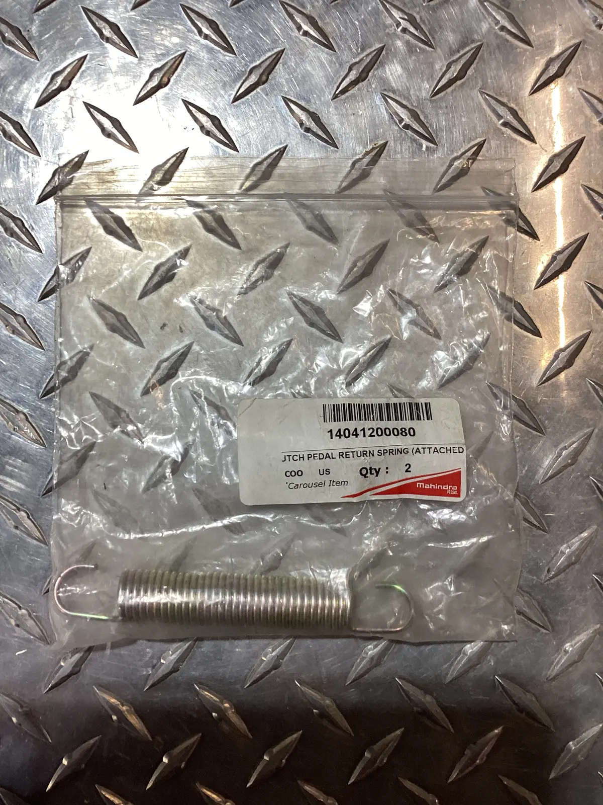 Tym/Mahindra Clutch Return Spring, 14041200080 1
