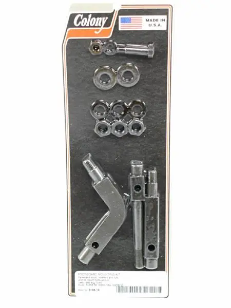 1965 To 1969 Panhead Shovelhead Parkerized Footboard Mounting Kit 3168–16 1