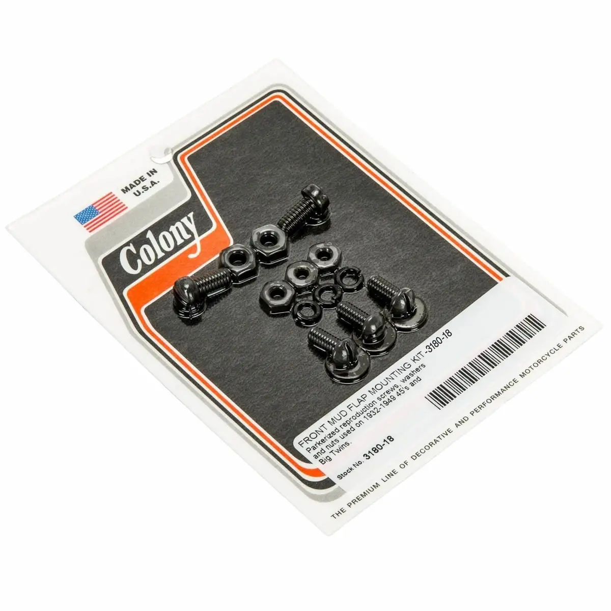 3180-18 Colony Usa Front Mud Flap Mounting Kit Parkerized 1