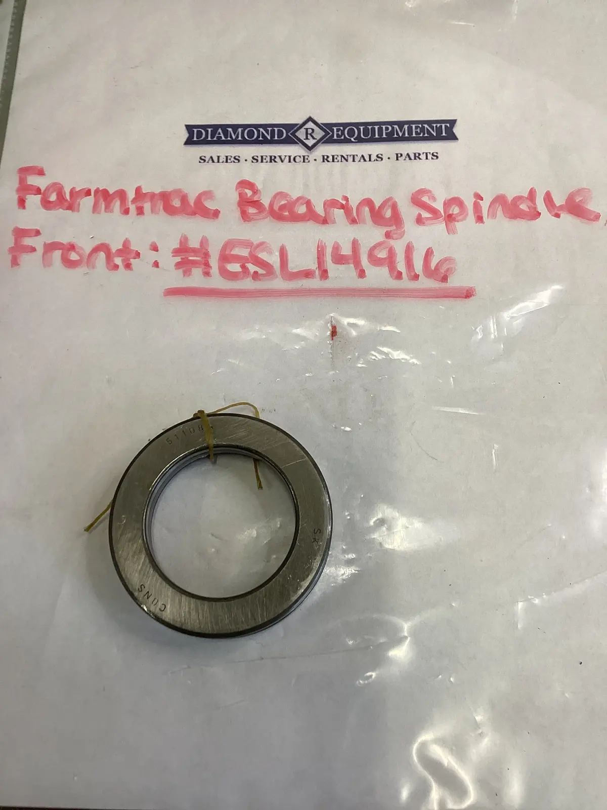 Farmtrac Bearing Spindle Front: #Esl14916 1