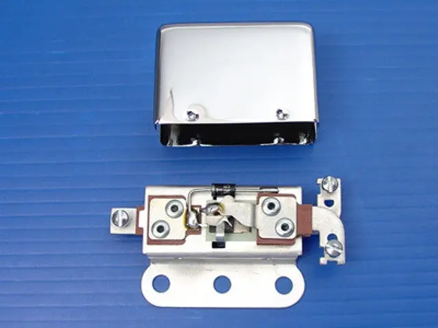 74750-38C Old 4785–38 6 V Solid-State 3 Brush Cut Out Relay/Voltage Regulator With Chrome Cover 1