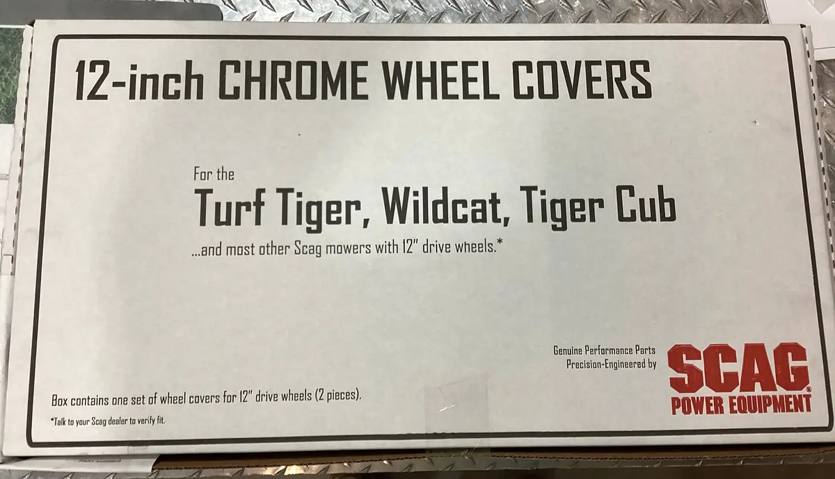 Scag 12-Inch Chrome Wheel Covers, Set Of 2, 920J 1