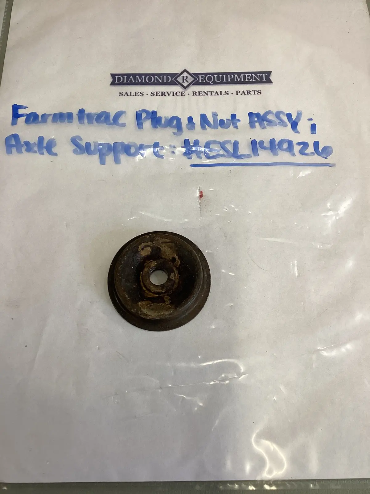 Farmtrac Plug & Nut Assy; Axle Support: #Esl14926 1