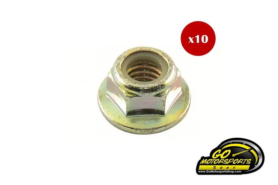 3/8-16 Grade 8 Steel Nylon Lock Flange Nut | Us Legend Car & Bandolero Lead 1