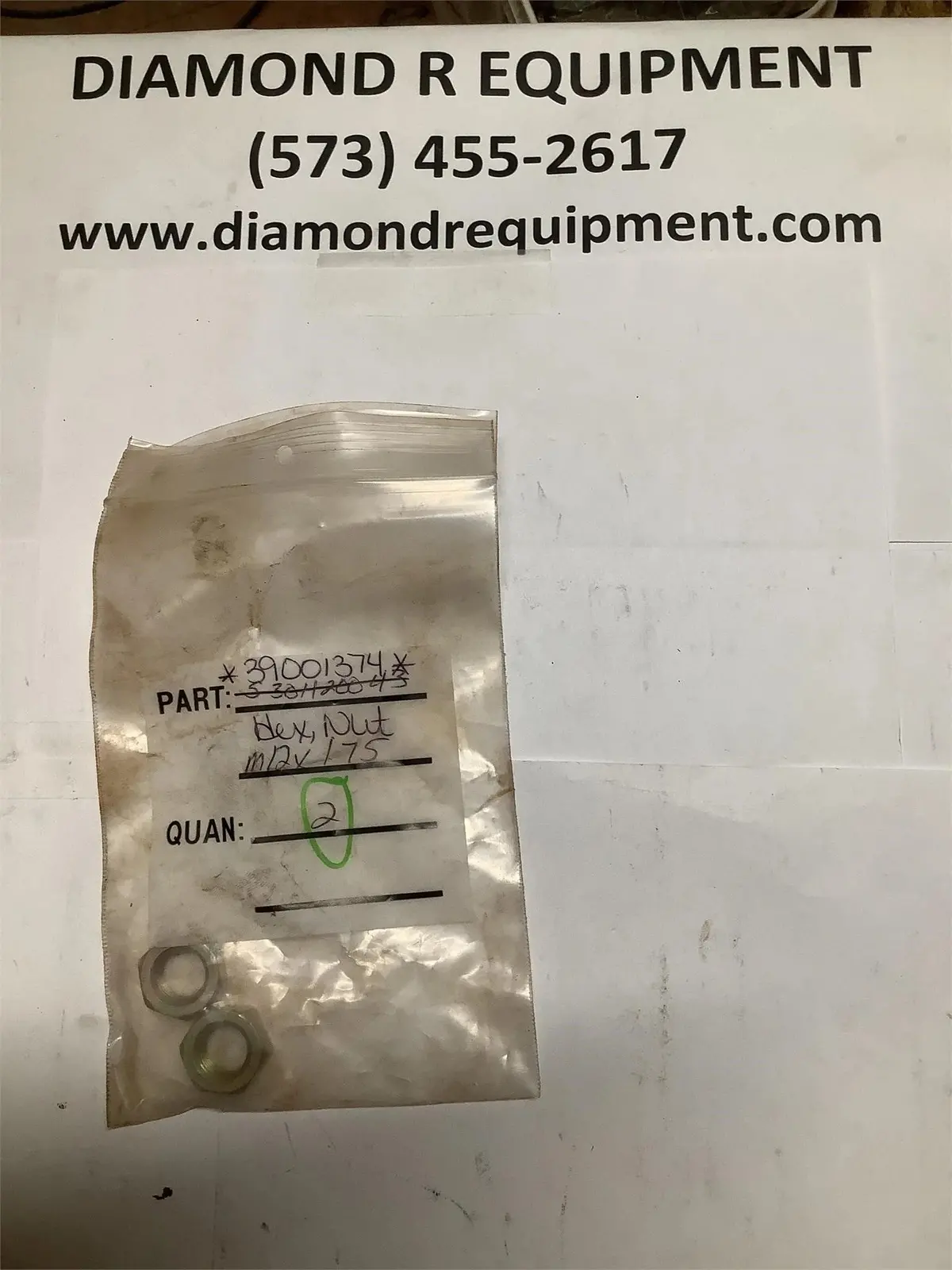 Nut, Hex M12-1.75 39001374 1