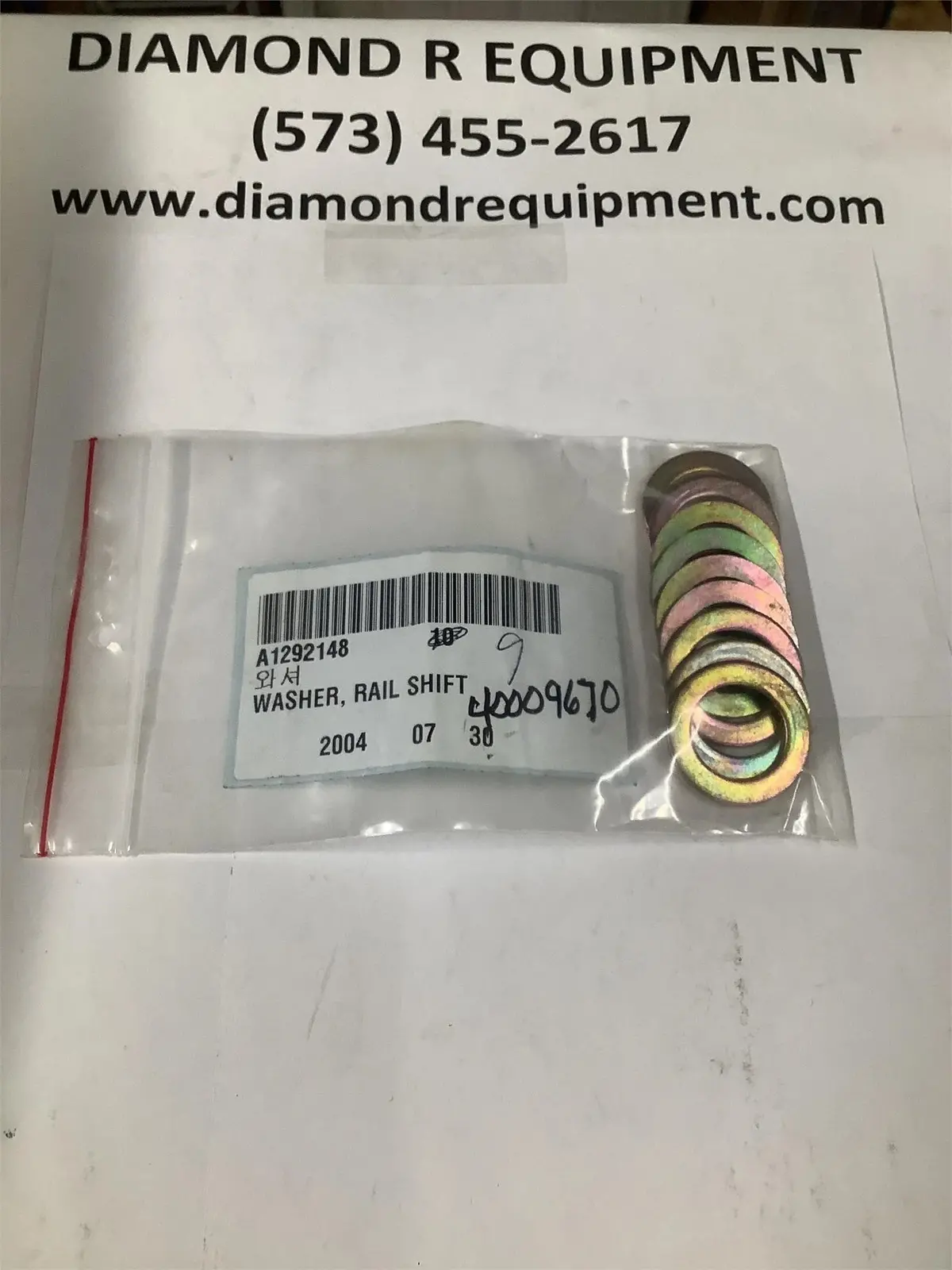 Ls Tractor Washer, Rail Shift, 40009670 1