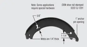 4551-Q Remanufactured Brake Shoe & Core 1
