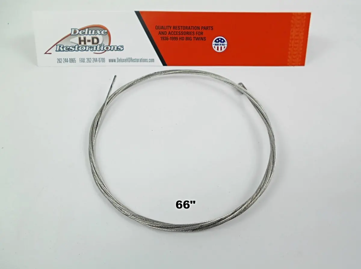 45153-28 Old 4145-28 Knucklehead, Panhead, Flathead, Spring Fork Inner Front Brake Cable 1