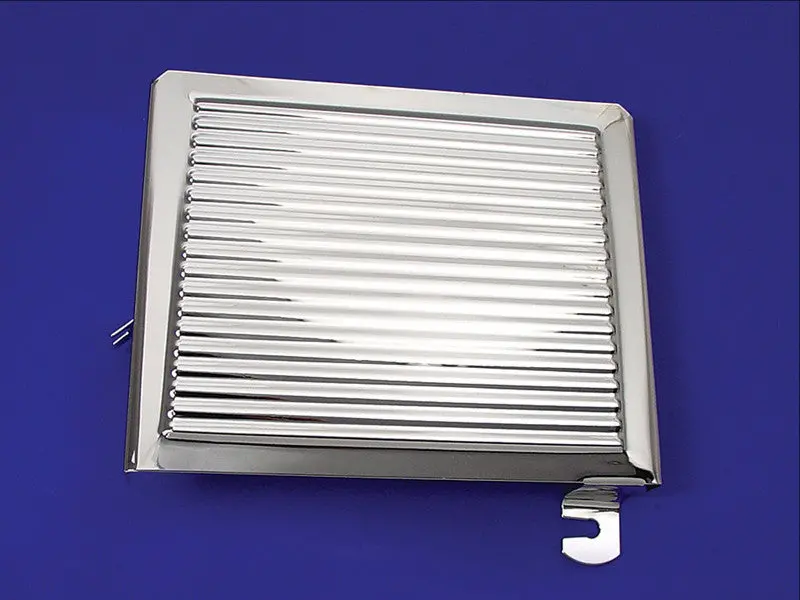 66378-65 Flh Chrome Battery Side Cover Ribbed 1