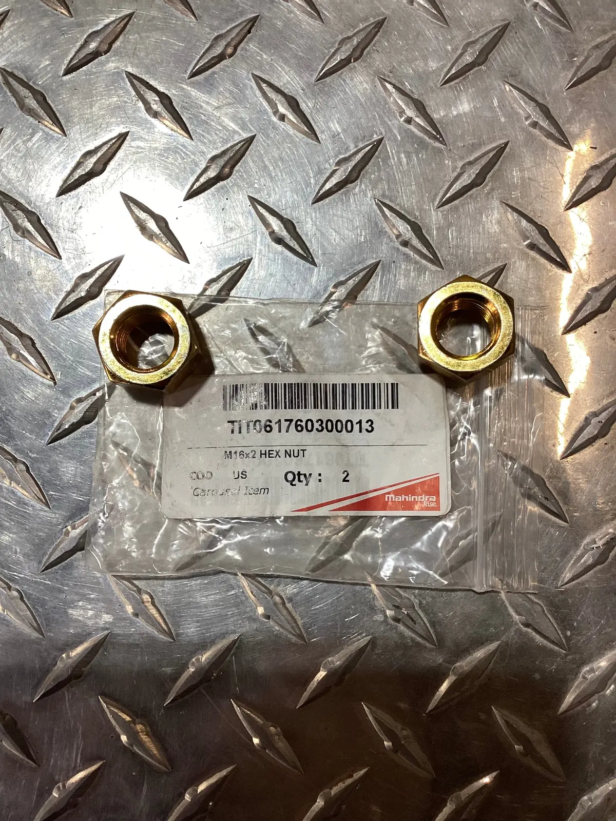 Mahindra Hex Nut M16x2, Tit061760300013 1