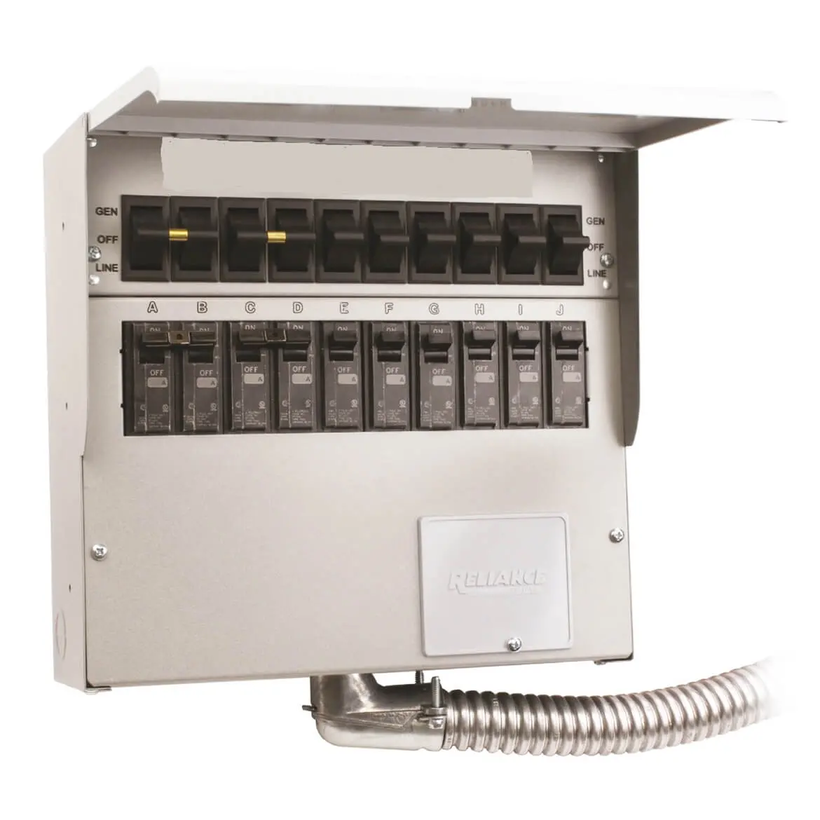 Reliance 510D 120/240-Volt 50-Amp 10-Circuit Pro/Tran Indoor Transfer Switch 1