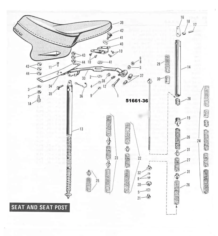 51661-36 Seat Post Rod Parkerized Usa 1