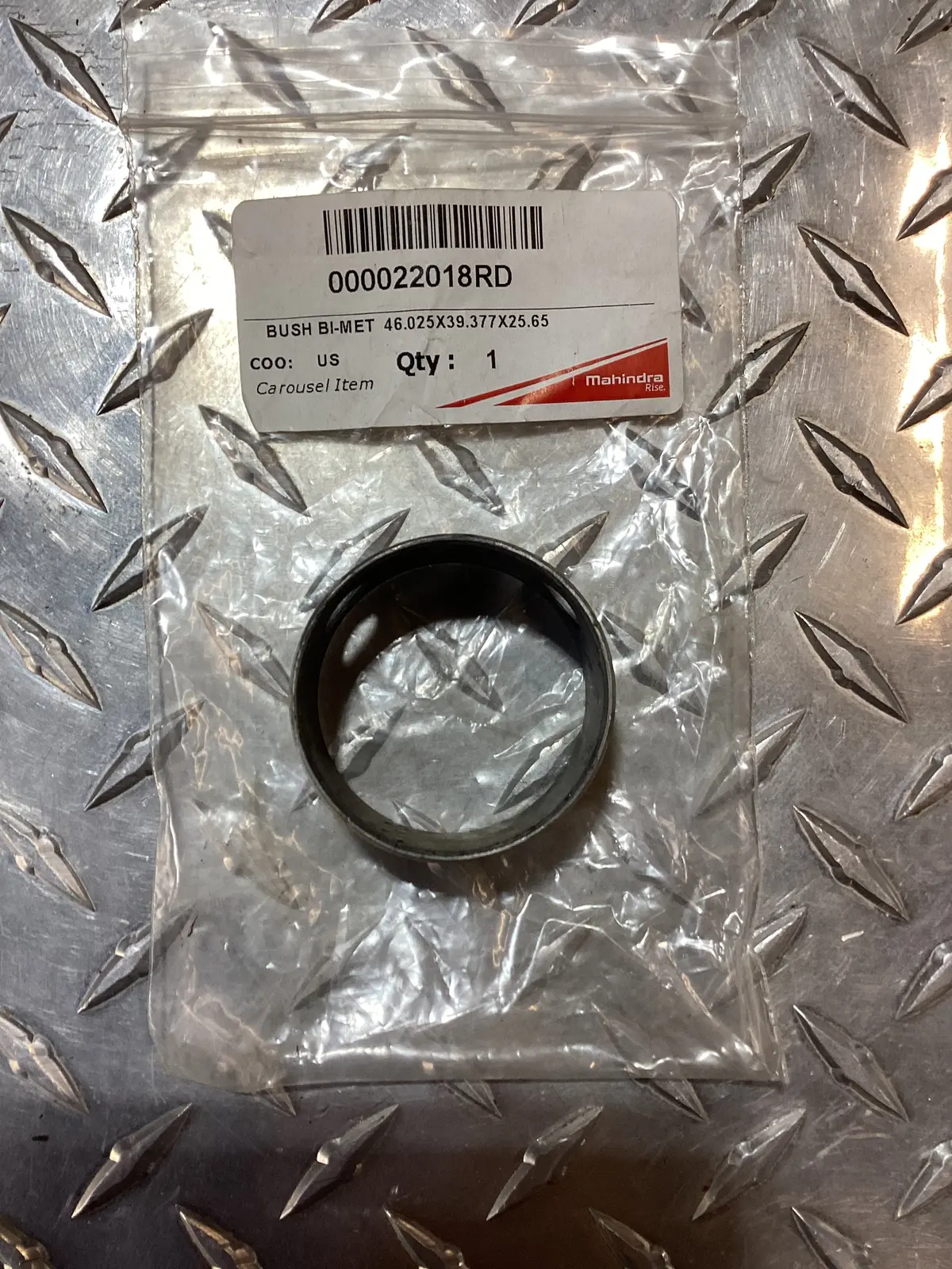 Mahindra Bushing Camshaft Center 000022018Rd 1