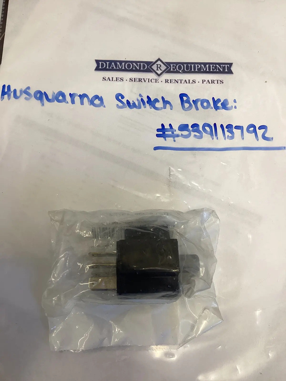 Husqvarna Switch Brake Interlock: #539113792 1