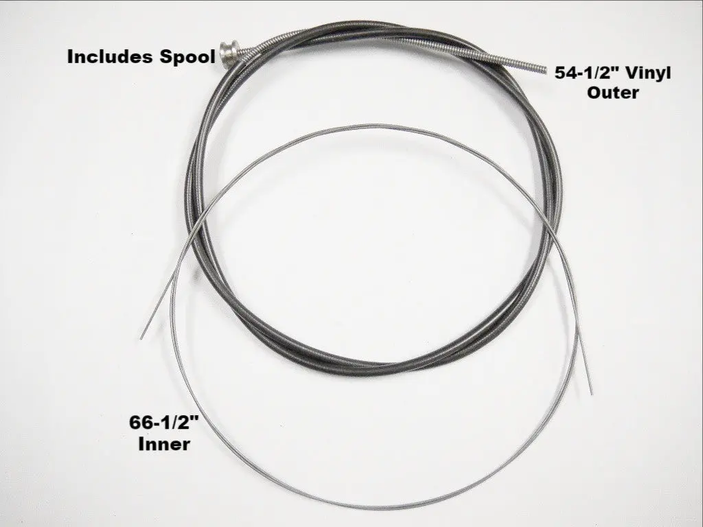 56502-54A Panhead Shovelhead Throttle & Spark Control Cable Kit Vinyl Cover 1