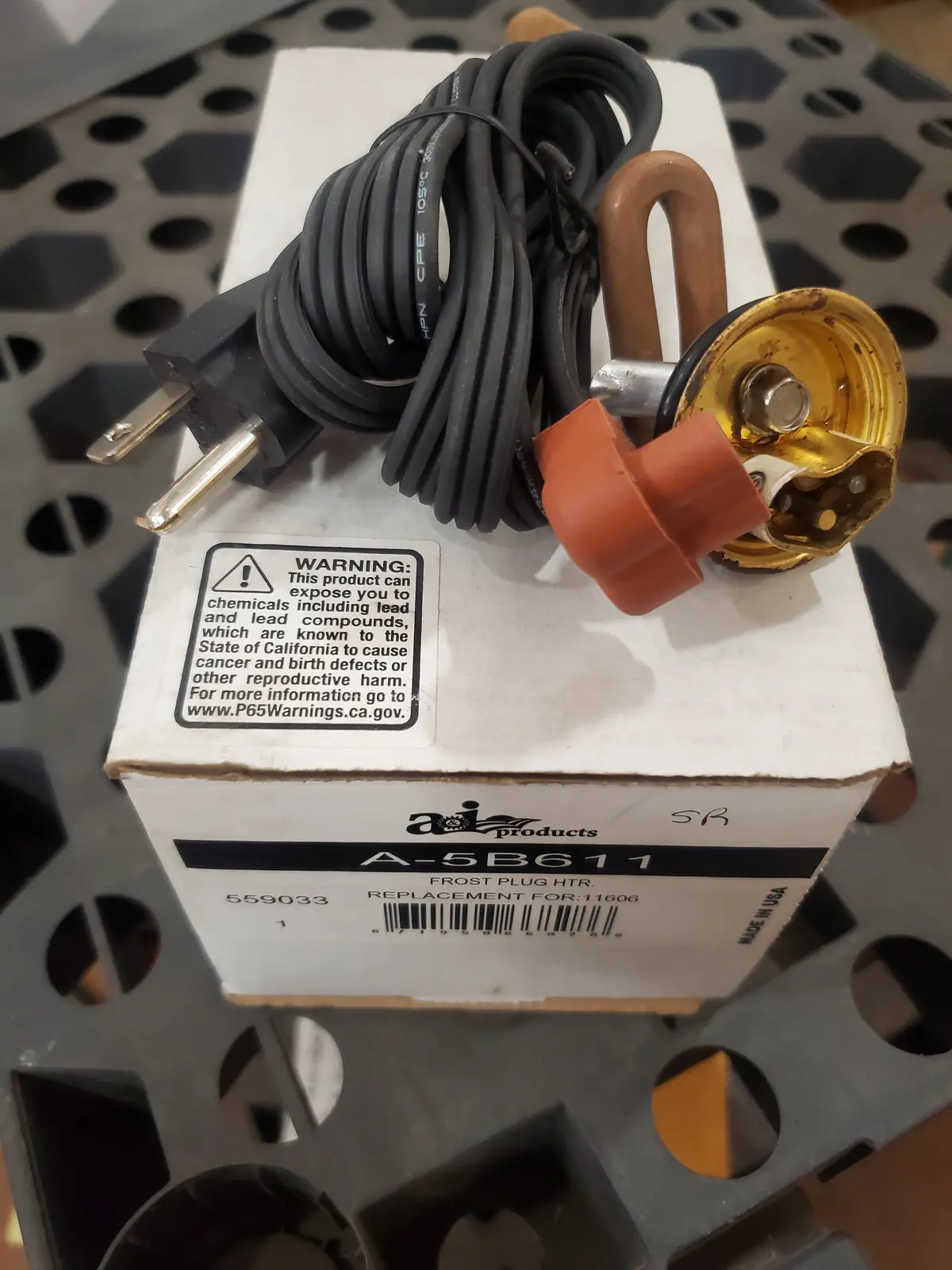 A&I Freeze Plug Heater, 5B611 1