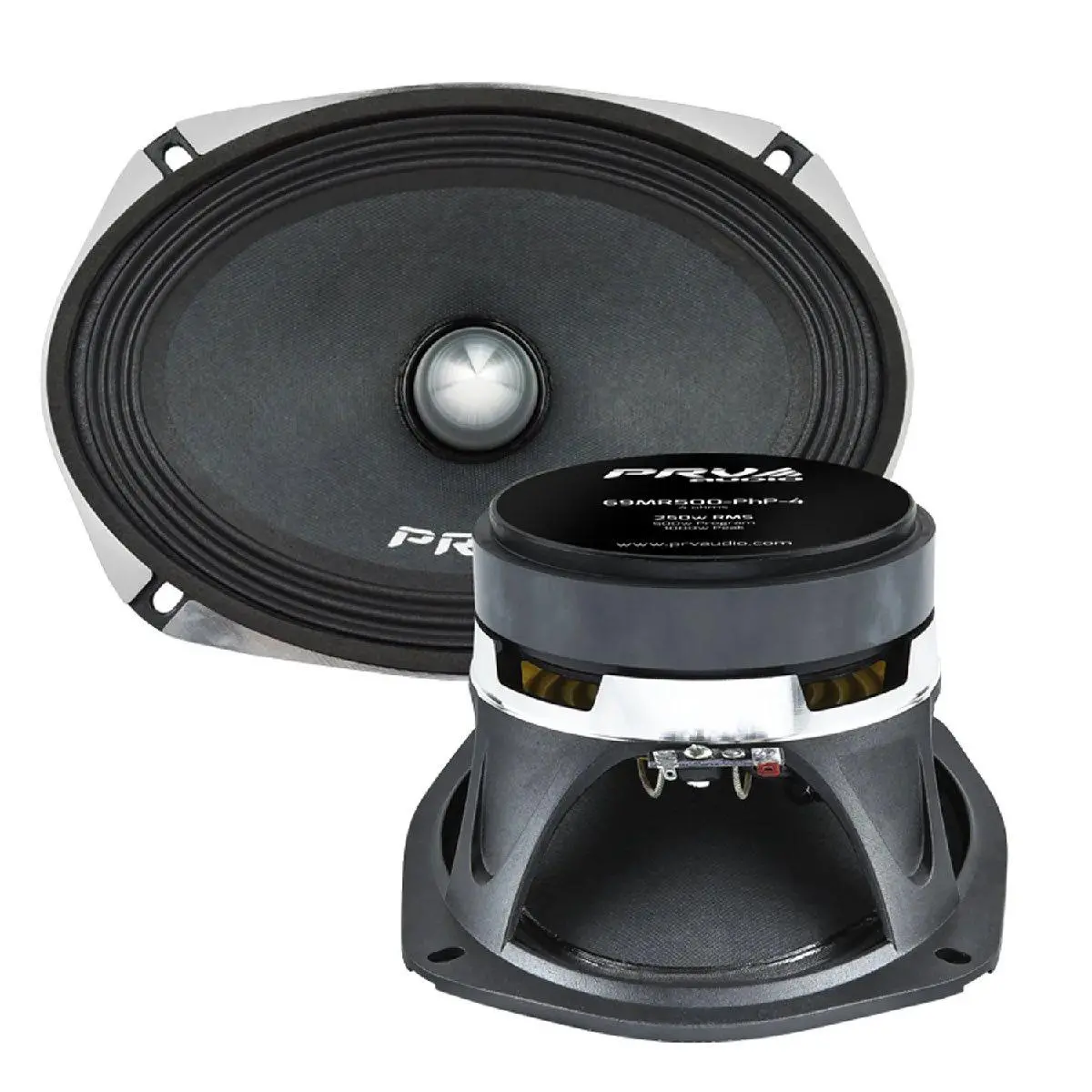 Prv Audio - 6X9" Mid Range - Aluminum Basket - 1.5" Vc - 500W Program Power - 4 Ohms (69Mr500php-4) 1