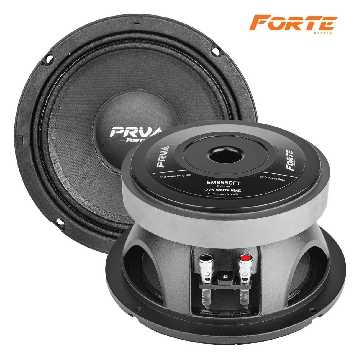 Prv Audio - 6" Mid Bass - Aluminum Basket - 2" Vc - 550W Program Power - 4 Ohms - Forte Series (6Mb550ft-4) 1